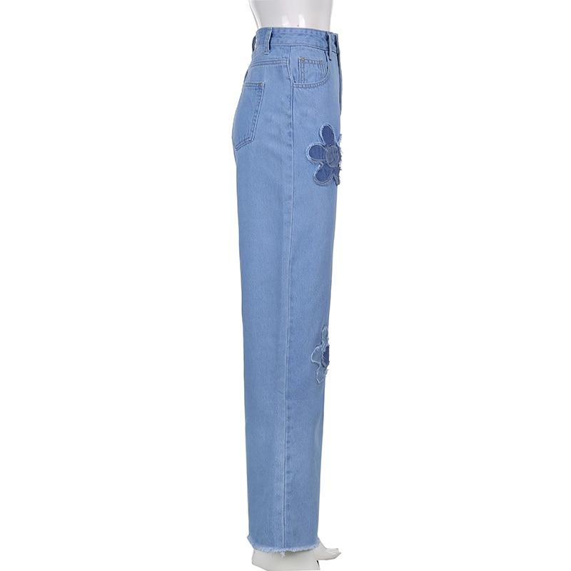 Floral Denim Pants