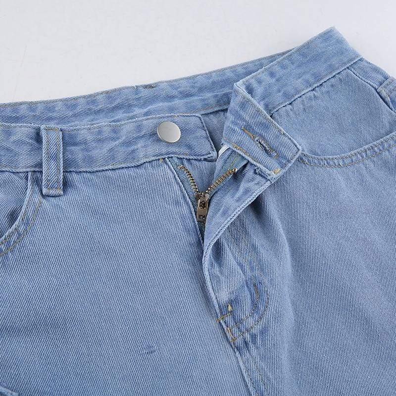 Floral Denim Pants