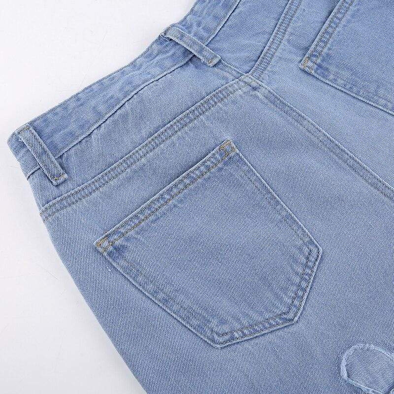Floral Denim Pants