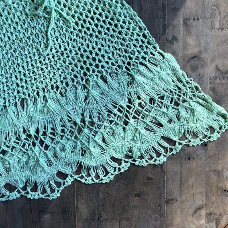 Hand Woven Boho Mini Skirt
