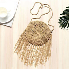 Handmade Crochet Knitting Bohemia Bag