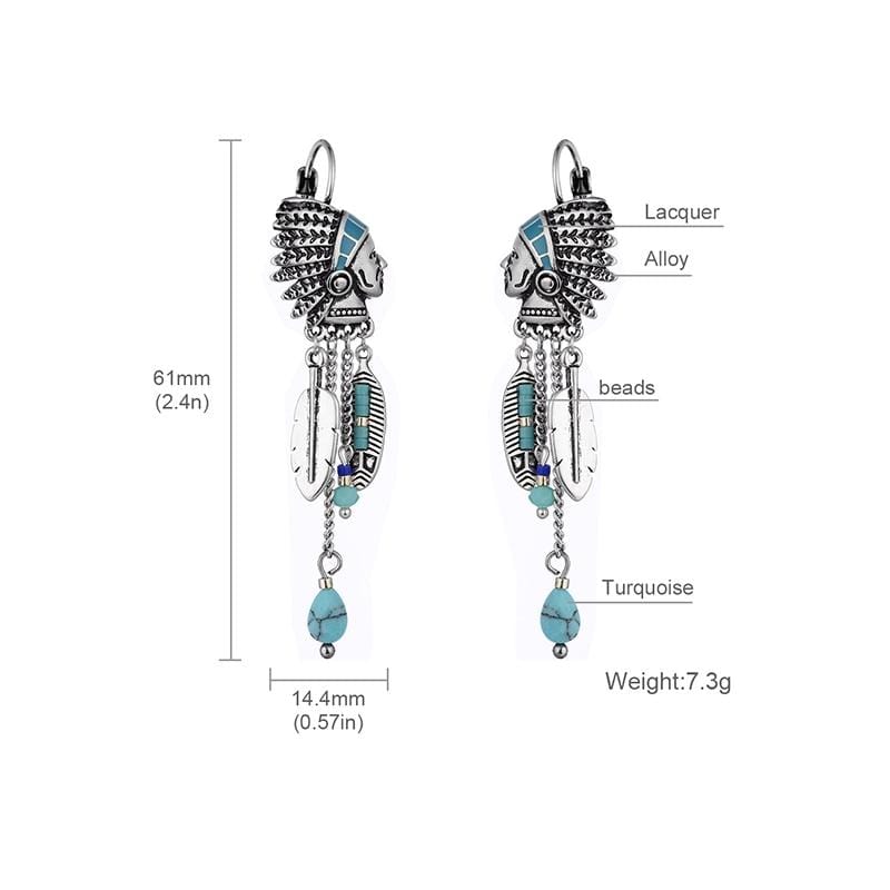 Native American Tassel Earrings