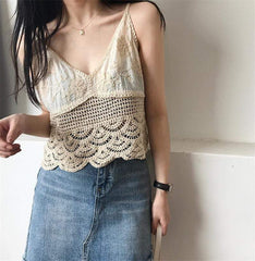 Brunhilde Hollow Out Crop Top