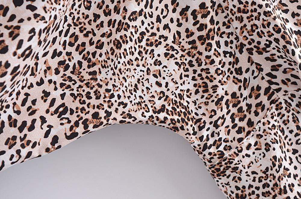 Leopard Print Cropped Blouse