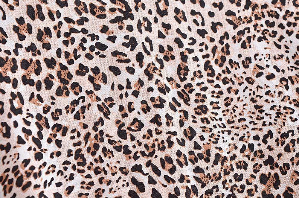 Leopard Print Cropped Blouse