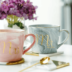 Mr and Mrs Marble Ceramic Mug