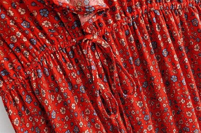 Nena Maxi Dress in Red
