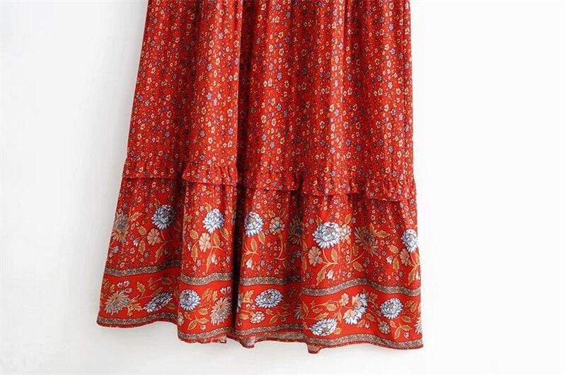 Nena Maxi Dress in Red