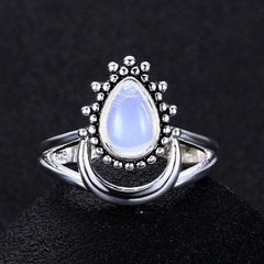 S925 Sterling Silver Moonstone Ring