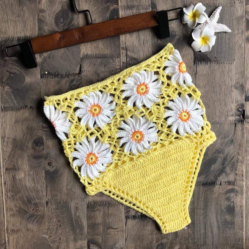 White Daisies Bikini Bottom
