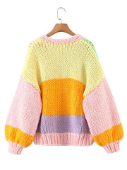 Carol Colorblock Knitted Cardigan