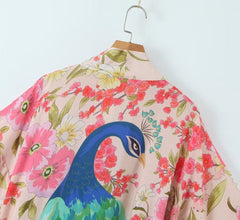 Peacock's Petal Plume Robe