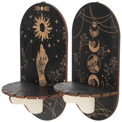 Celestial Wooden Crystal Shelf Pack of 2