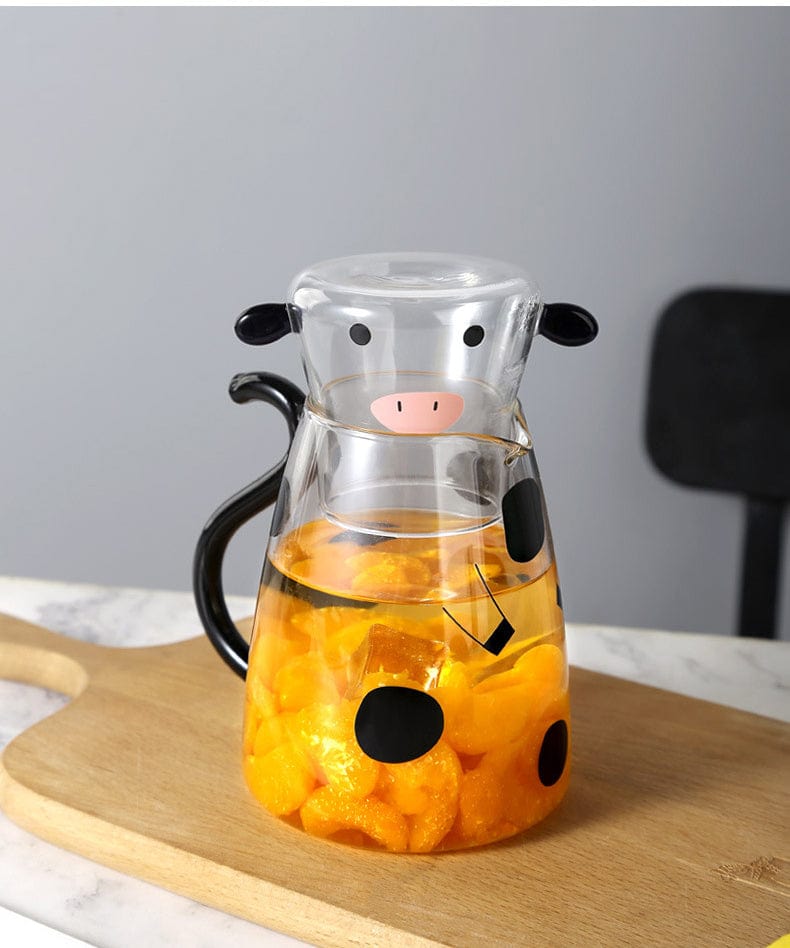 Cow Borosilicate Glass Kettle Set