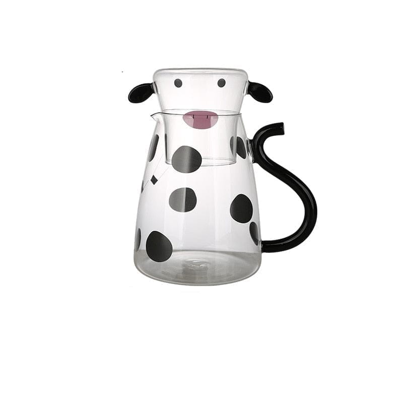 Cow Borosilicate Glass Kettle Set
