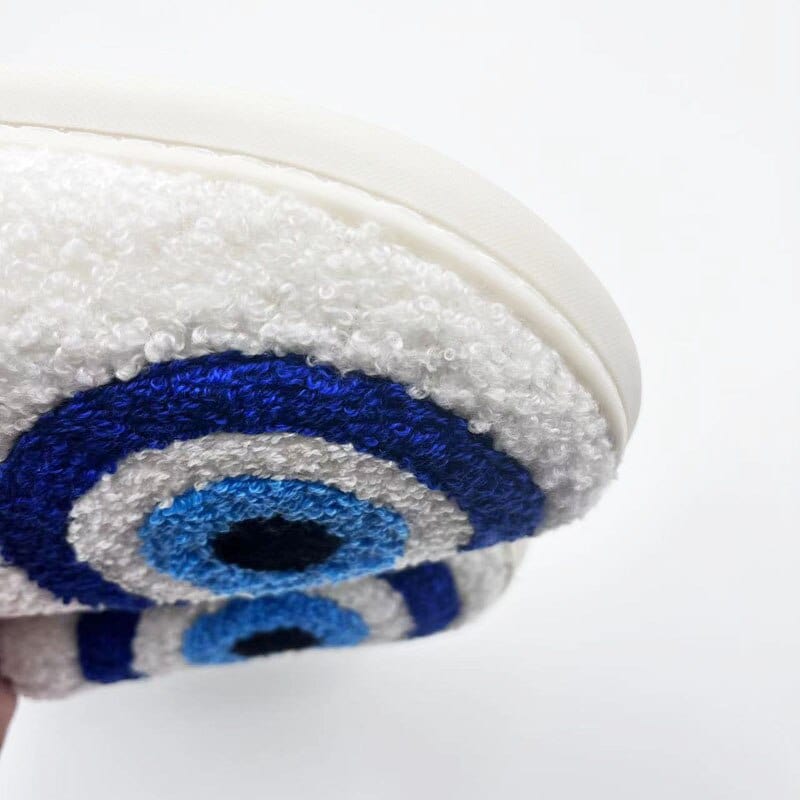 Evil Eye Fluffy Slippers