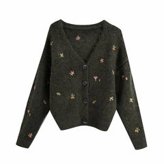 Autumn Forest Fuzzy Knit Cardigan