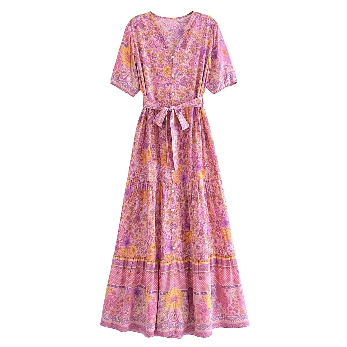 Blossom Bliss Maxi Dress in Pink