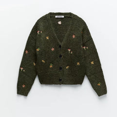 Autumn Forest Fuzzy Knit Cardigan