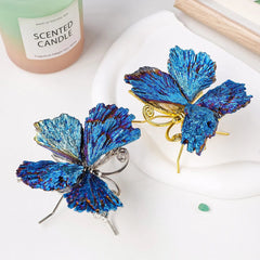 Blue Titanium Aura Kyanite Butterfly