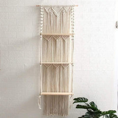 3 Tier Macrame Wall Hanging Shelf