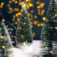 Bundle of 3 Mini Christmas Trees with LED Lights