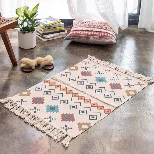 Linen Carpet with Tassels (6 designs)