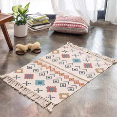 Linen Carpet with Tassels (6 designs)