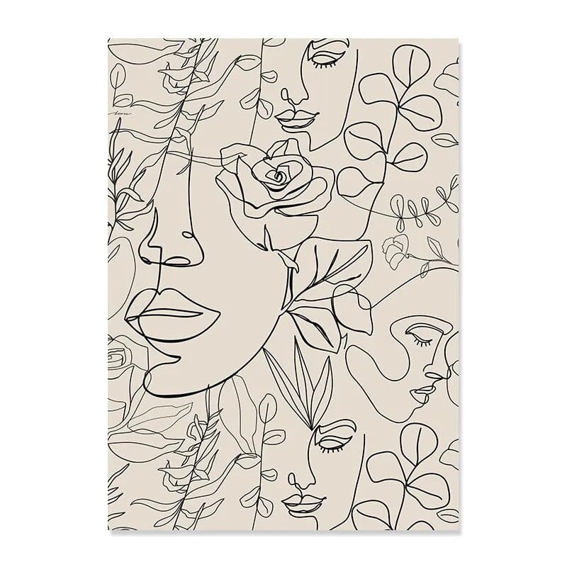 Abstract Line Drawing Boho Poster