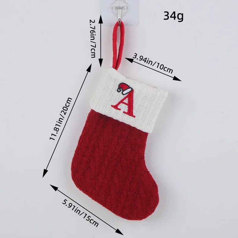 Initial Cable Knitted Stockings