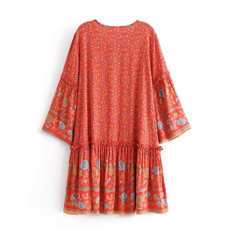 Alora Vintage Floral Mini Dress