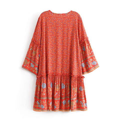 Alora Vintage Floral Mini Dress