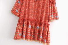 Alora Vintage Floral Mini Dress