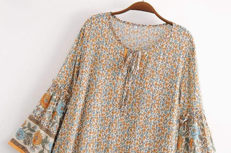 Alora Vintage Floral Mini Dress