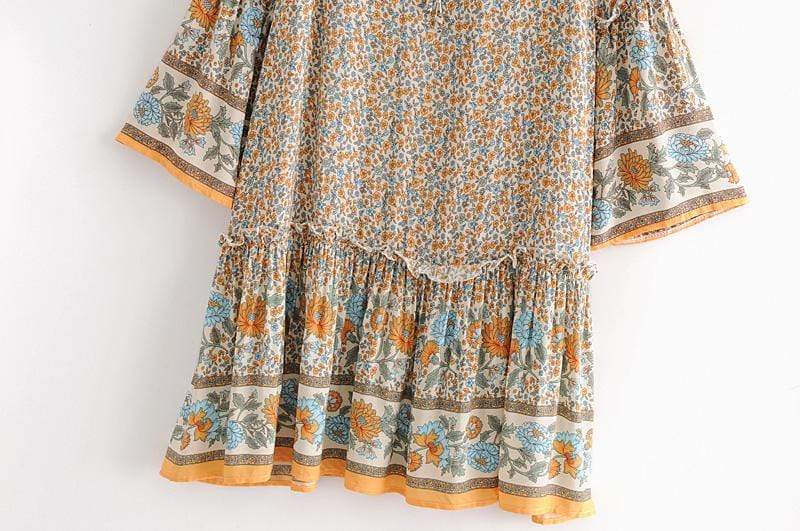 Alora Vintage Floral Mini Dress