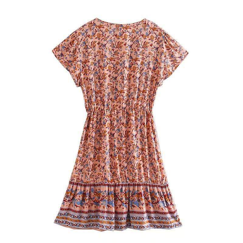Amaryllis Floral Mini Dress