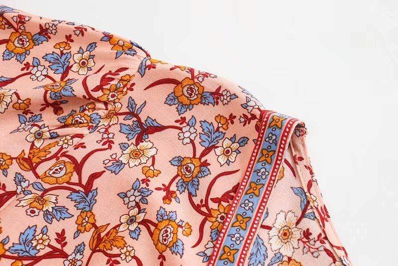 Amaryllis Floral Mini Dress