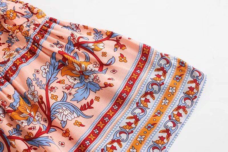 Amaryllis Floral Mini Dress