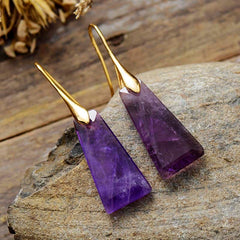 Earth Stone Dangle Earrings
