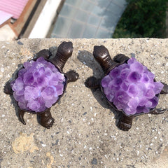 Amethyst Cluster Turtle