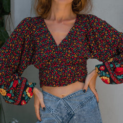 Astarte Floral Boho Long Sleeve Blouse