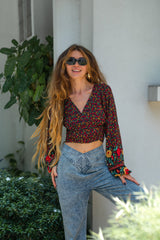Astarte Floral Boho Long Sleeve Blouse