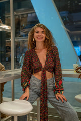 Astarte Floral Boho Long Sleeve Blouse