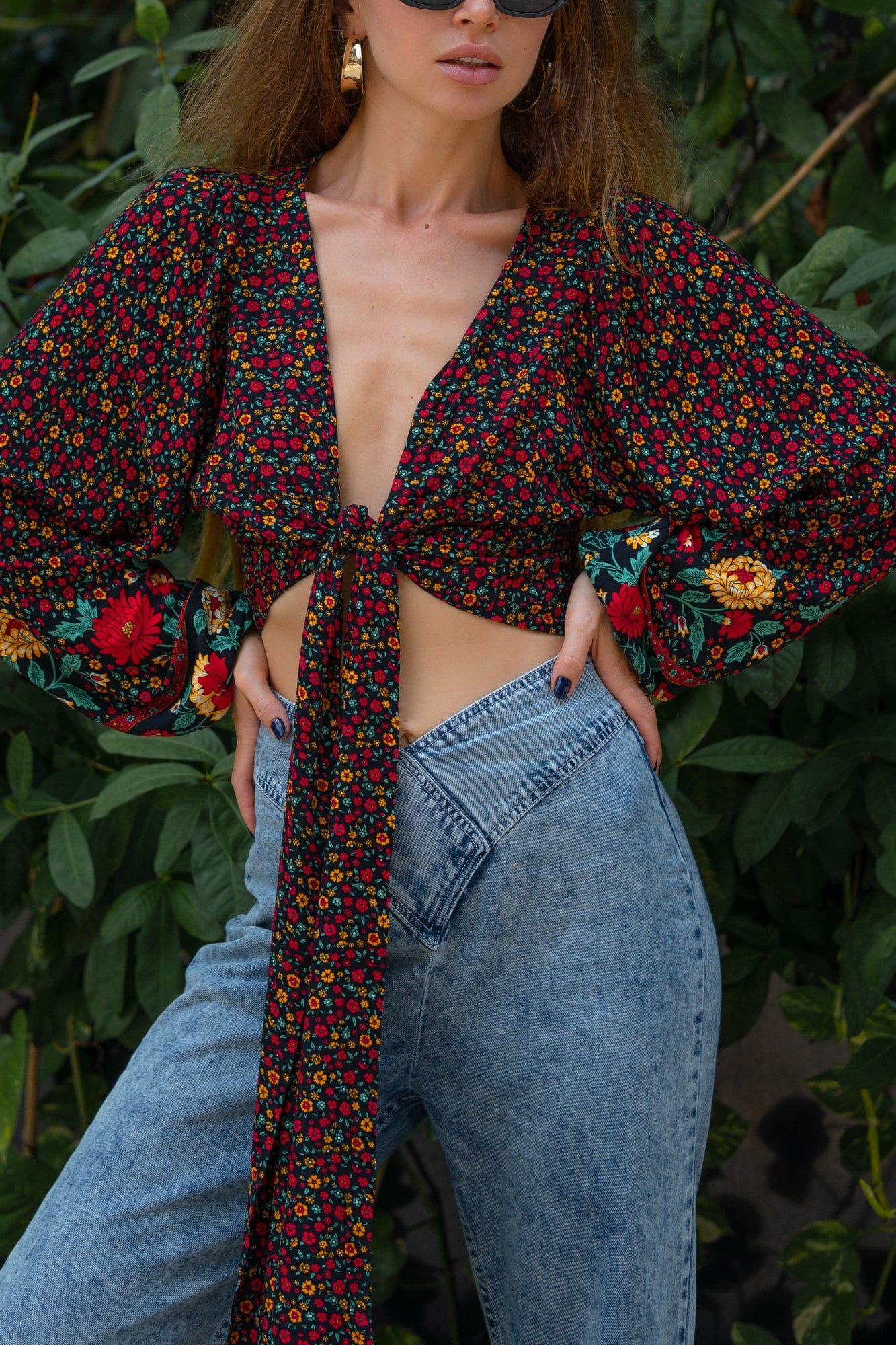 Astarte Floral Boho Long Sleeve Blouse