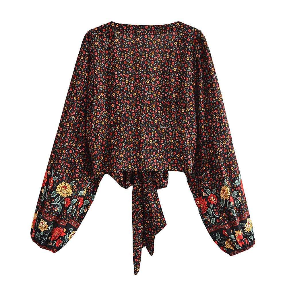 Astarte Floral Boho Long Sleeve Blouse