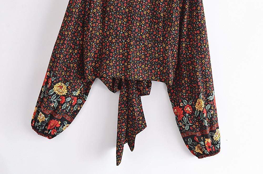 Astarte Floral Boho Long Sleeve Blouse