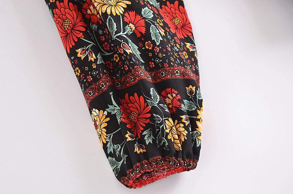 Astarte Floral Boho Long Sleeve Blouse