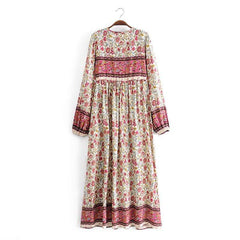Aviana Vintage Floral Maxi Dress