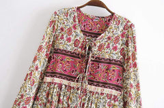 Aviana Vintage Floral Maxi Dress