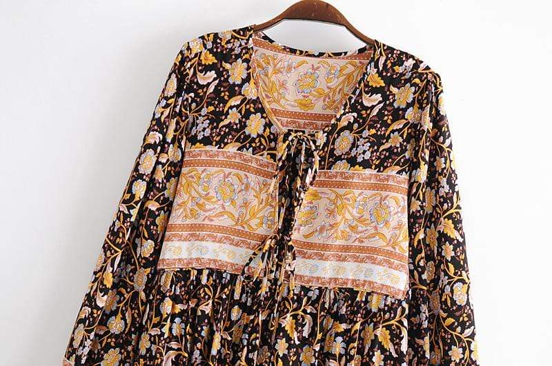 Aviana Vintage Floral Maxi Dress